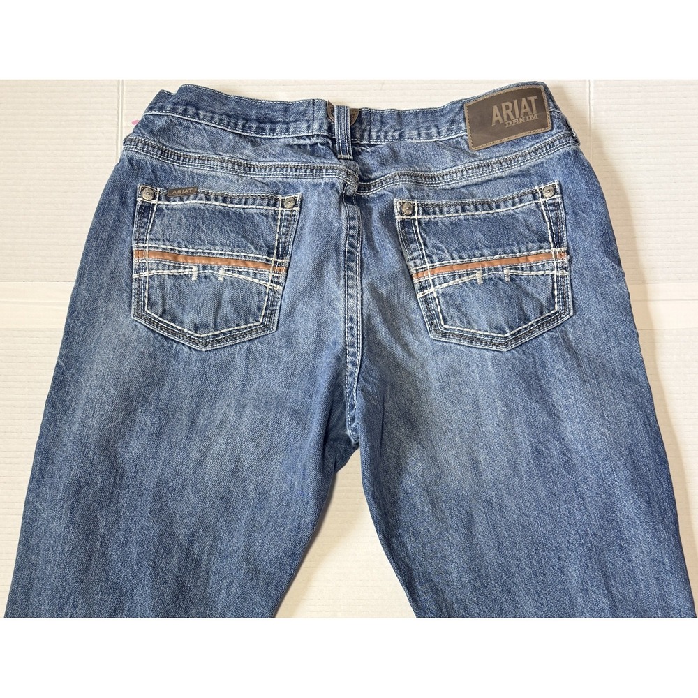 ARIAT M4 - Men's Jeans - Relaxed Bootcut Western Denim Blue - Size 35x36